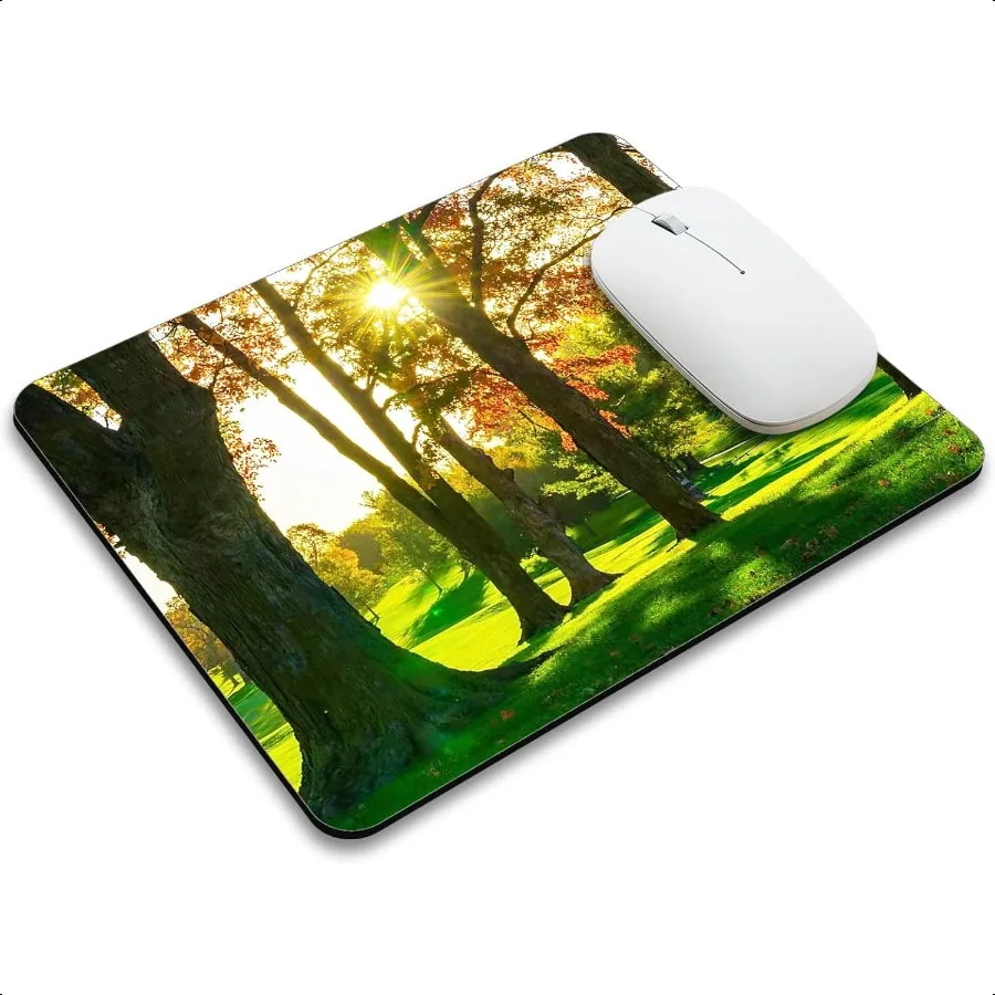 

Beautiful Natural Scenery Forest Design Mouse Pad Mat Rec NonSlip Rubber Base Mousepad