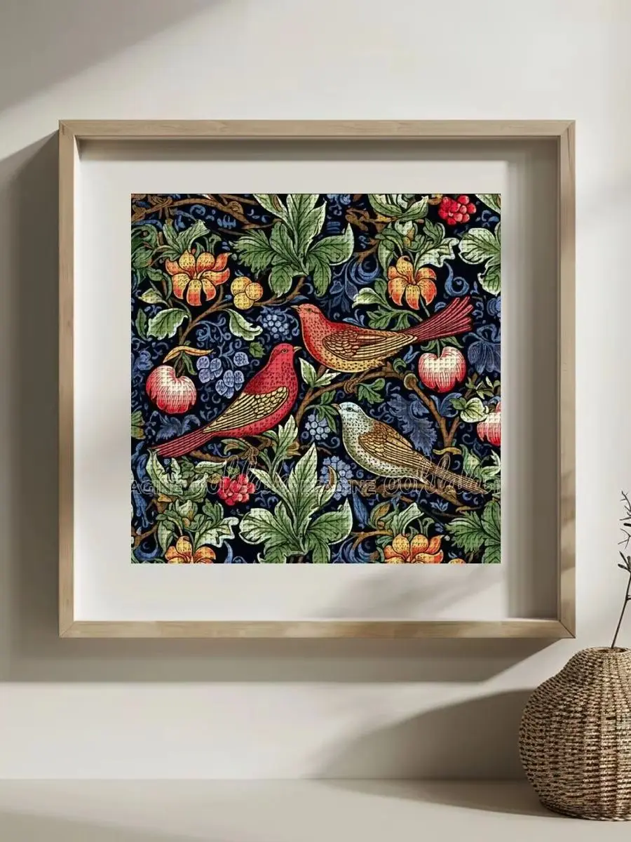 1 Stück 30X30CM/11,8 Zoll Dreie Vögel Gestempeltes Kreuzstich-Set DIY-Set 11/14/16CT DIY-Stickerei-Set DIY-Kreuzstich-Set – Detail 1