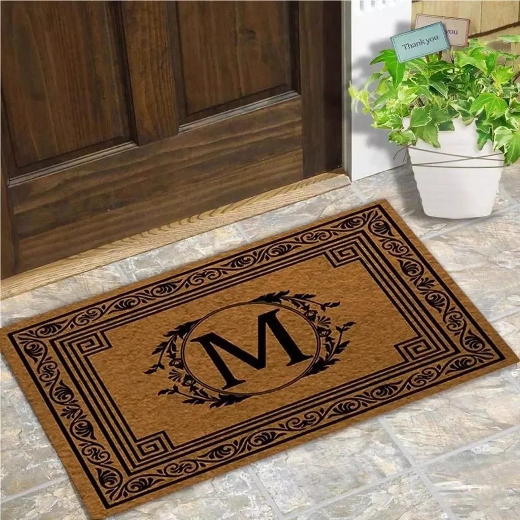 Door Mat Entrance Floor Mat Monogrammed M Designed Funny Indoor Outdoor Doormat