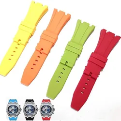 Impermeável Fluororubber Watchband Acessórios, Pulseira para Audemars Piguet Strap, AP ga2100, 27mm, 28mm, 30mm