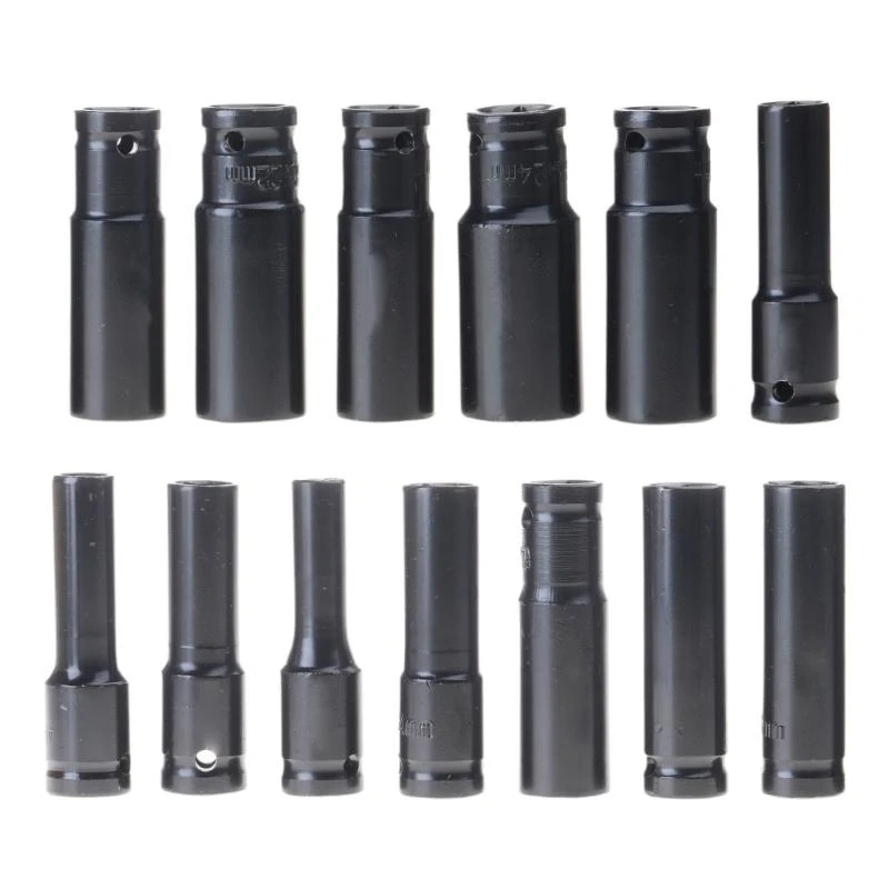 

10/13Pieces Drive Deep Impact Socket 6 Point Design for Repair Technicians .Y1QB