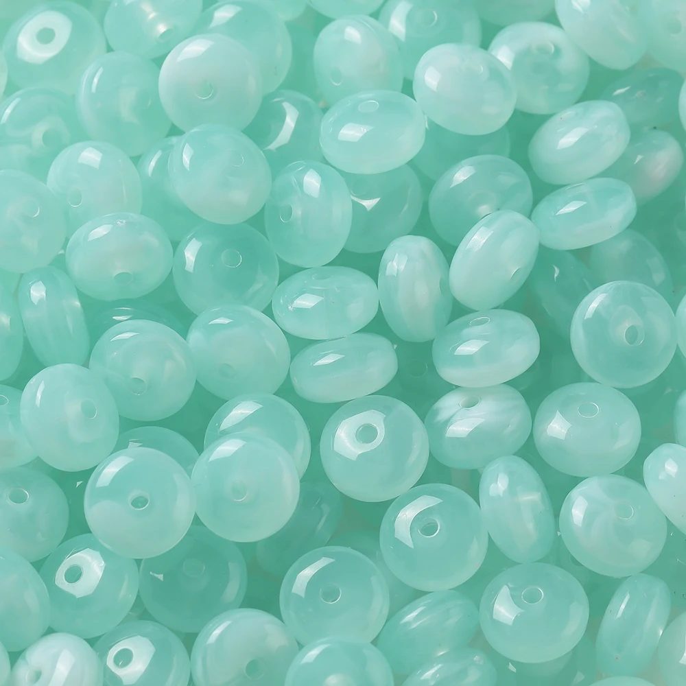 50 stuks gekleurde acryl twee kleuren kralen platte ronde spacer kralen voor doe-het-zelf oorbellen kettingen armbanden sieraden maken bevindingen