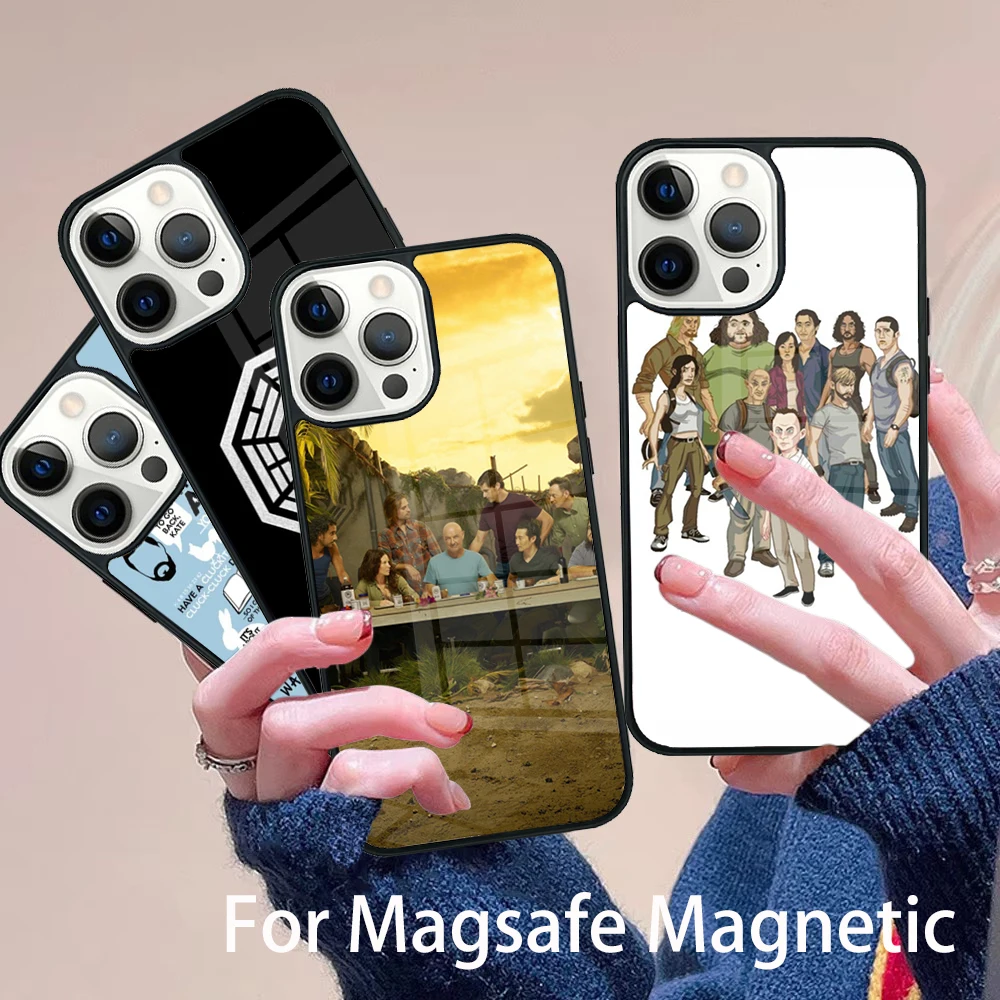 

Lost TV Series Phone Case Magesafe Magnetic Wireless Charge Cover For IPhone 16 11 12 13 14 15 Pro Max Plus Mini