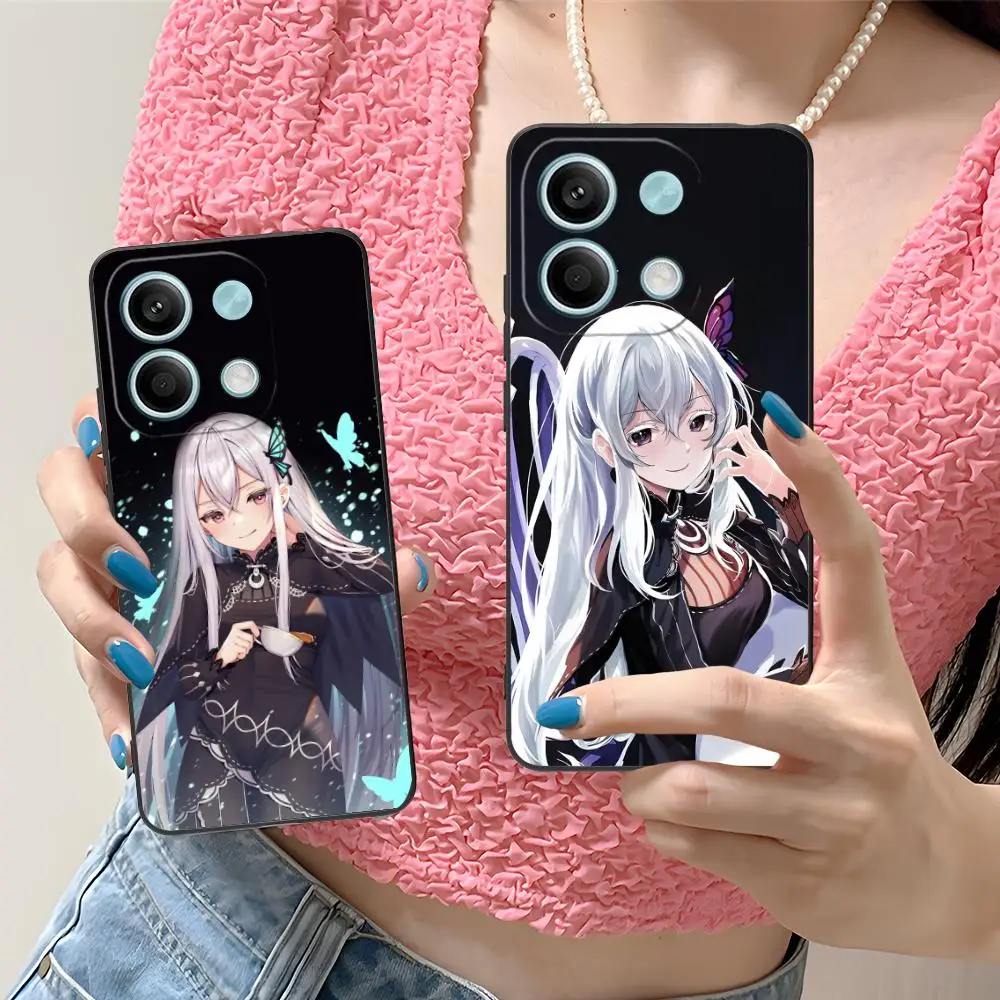 ReZero Echidna Mobile Phone Case for Xiaomi Redmi 14 13 12 A5 3 2 1 C Plus 4G 5G Colour Printing Cover Pretty Luxury Cellphones