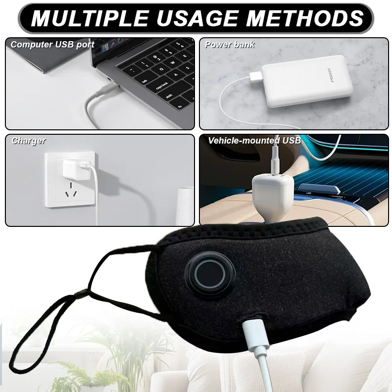 قناع الأنف المحمول المُسخن بمنفذ USB، سخان الأنف القابل للطي مع لحساسية احتقان الأنف والأنف المألوف #6
