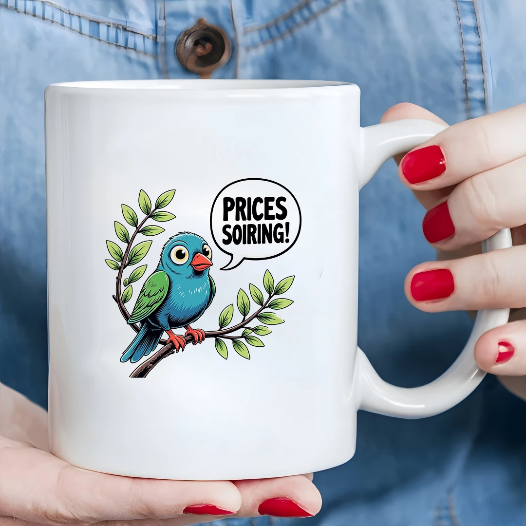 

11oz cartoon bird mug + creative Christmas cup + kids hot drink cup + essential office mug