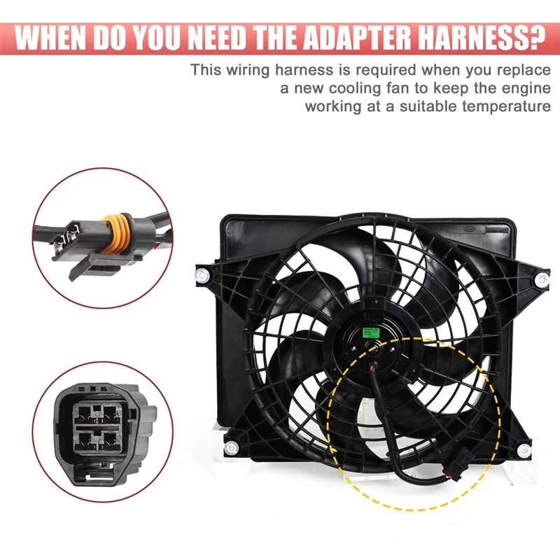 Chicote de fiação do motor do ventilador de refrigeração do motor para dodge charger magnum chrysler 300 substituição 5137716ab 5137716aa