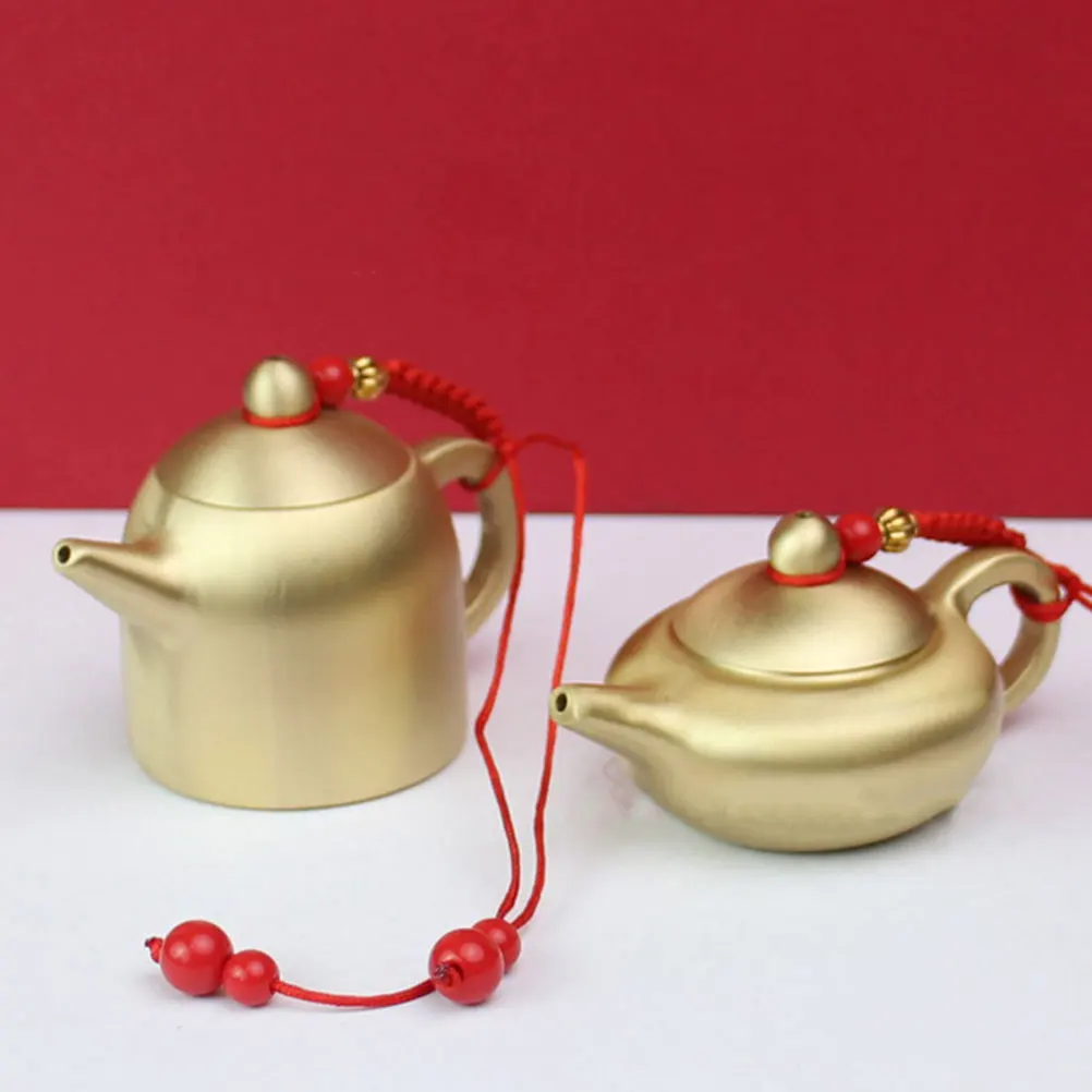

Brass Handheld Mini Teapot Ornament Retro Style Small Kettle Decor Toy Tiny Brass Teapot Home Furnishing Metal