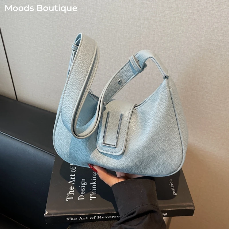 

Lychee Pattern Underarm Shoulder Bags For Women 2025 Summer Latest Fashion Designer Handbag Luxury Soft PU Leather Crossbody Bag