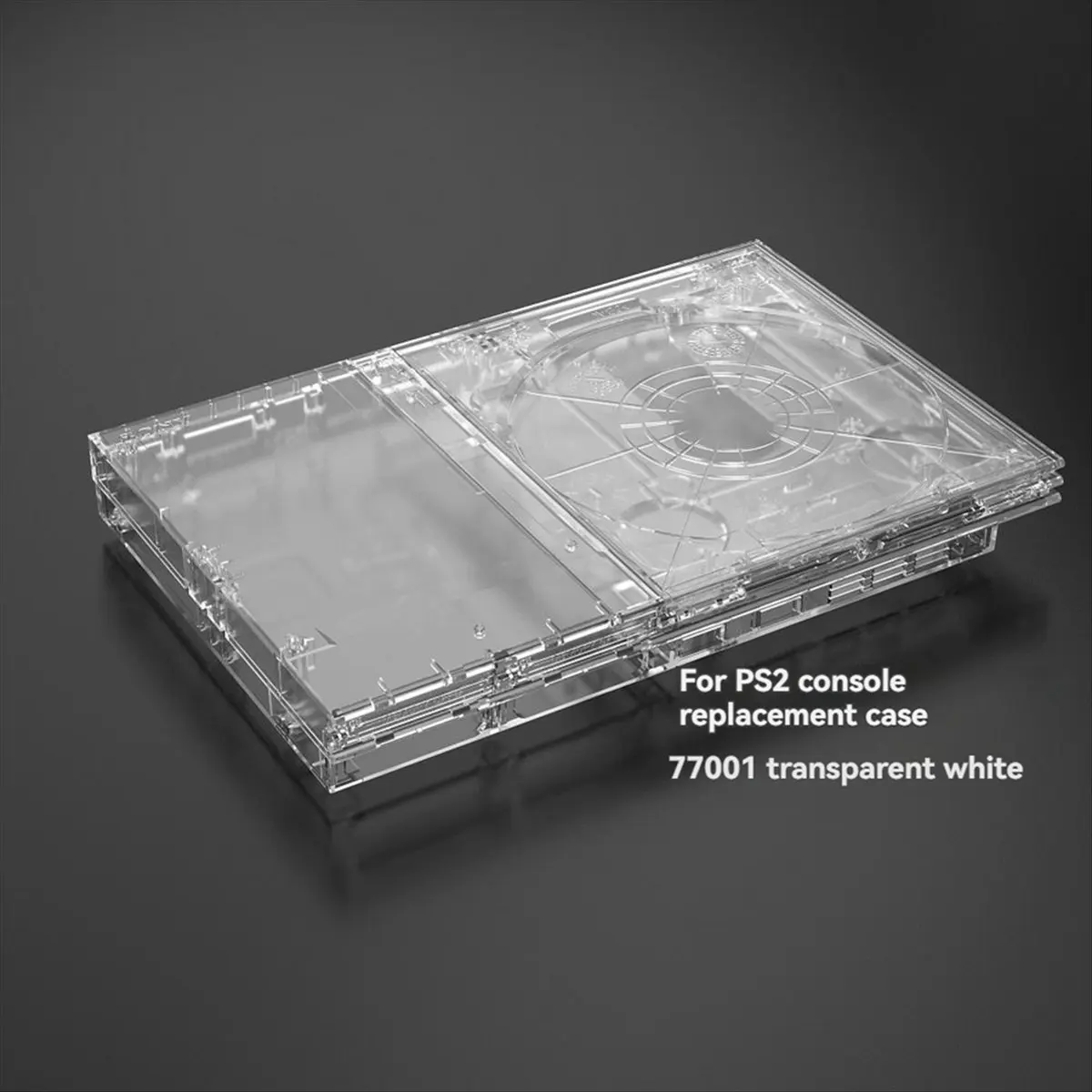 A86G NEW Translucent White Replacement Case for PS2 Slim Console Full Housing Case for 75001 77001 Model