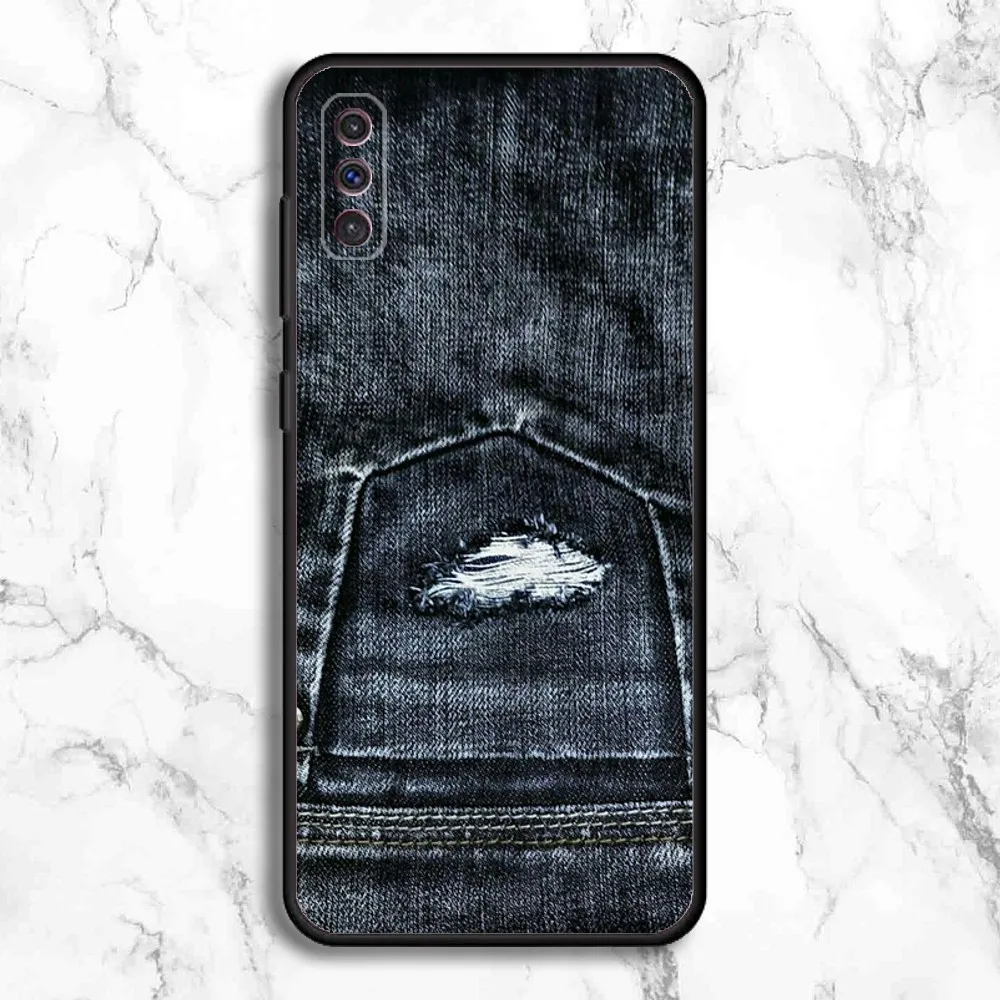 Tool Jeans Pattern Phone Case For Samsung Galaxy A13,A21s,A22,A31,A32,A52,A53,A71,A80,A91 Soft Black Phone Cover