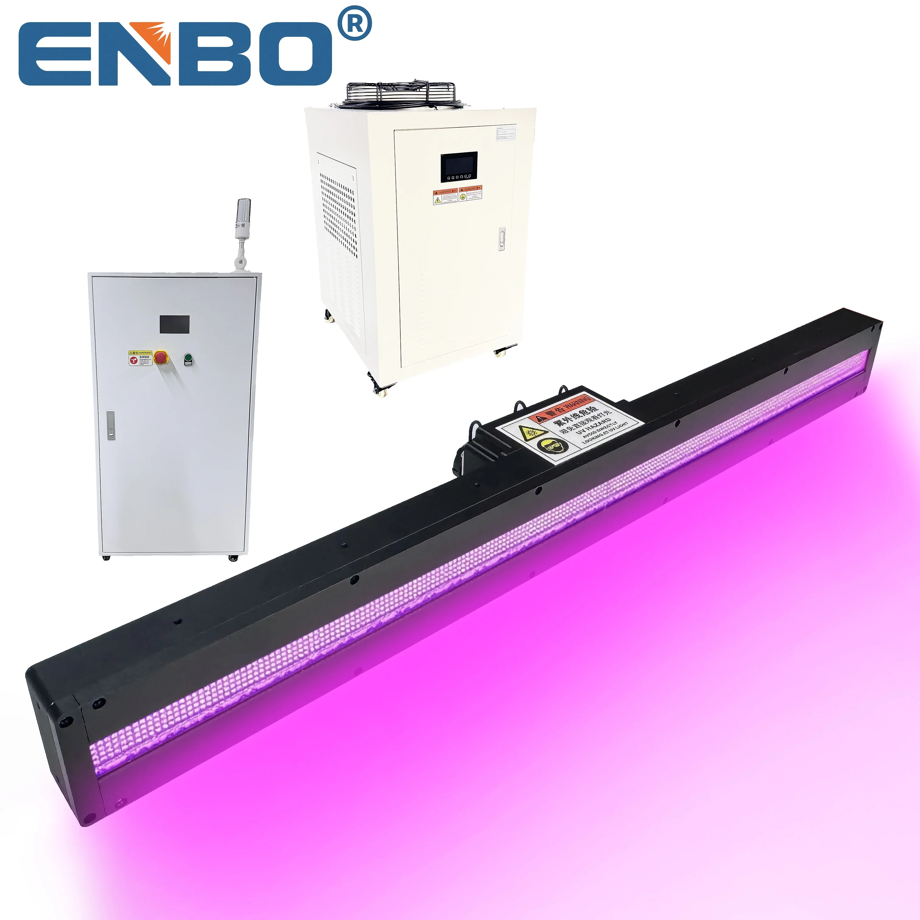 Water-Cooling LED UV Curing Lamp Heads For Screen Printers In Paper Glass Metal Ceramics PCB Processing Plastic
