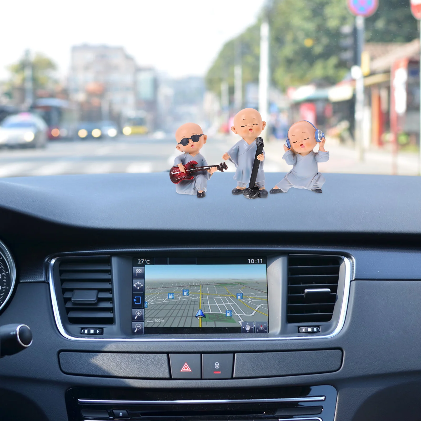 

3 Pcs Car Dashboard Decorations Accessories Models Statues for Home Ornament Resin