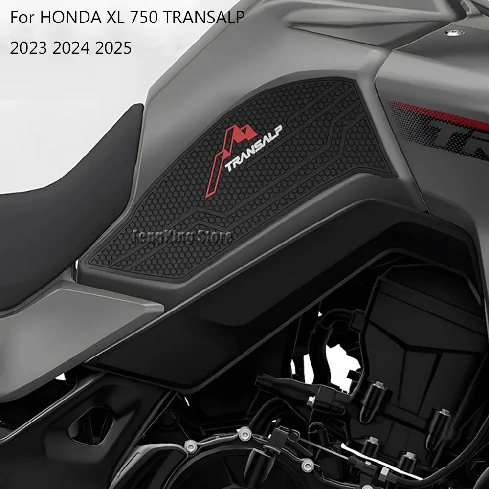 

Для Honda XL750 Transalp 2023 2024 2025 аксессуары для мотоциклов, накладка на топливный бак, резиновая клейкая боковая противоскользящая накладка