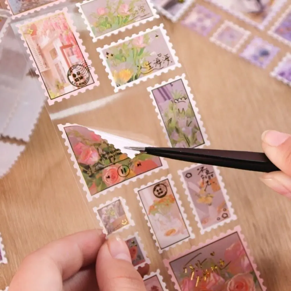 Naklejka INS w stylu Retro taśma znaczkowa DIY Scrapbooking estetyczne dekoracyjne naklejki Vintage literacka taśma klejąca sztuka