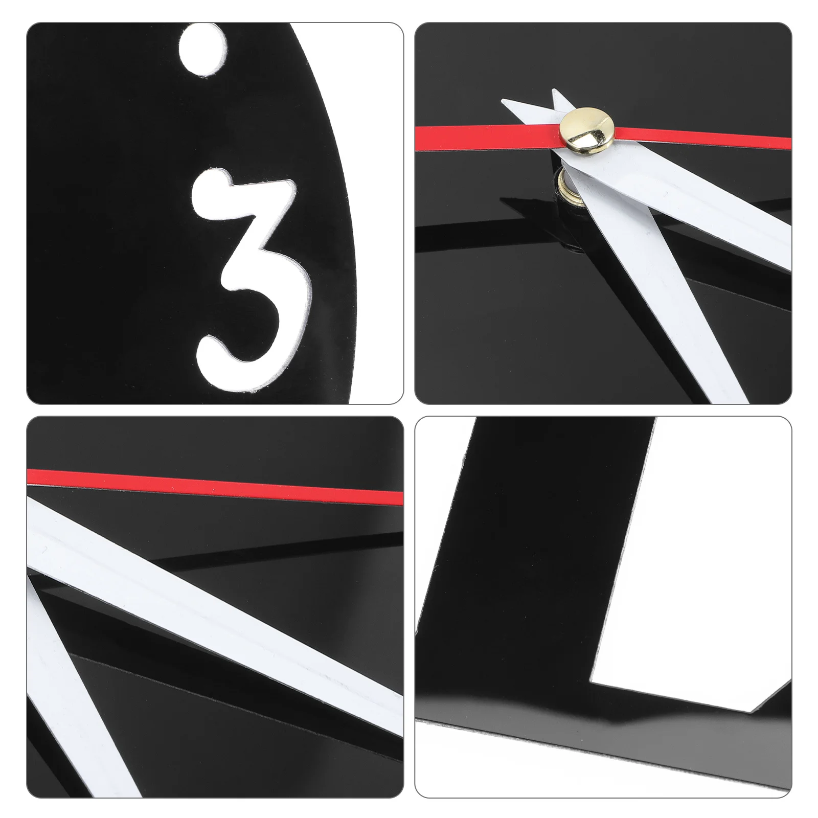 

1Set Love Heart Mirror Wall Clock Sticker Creative DIY Powered Frameless 3D Wall Clock for Living Room