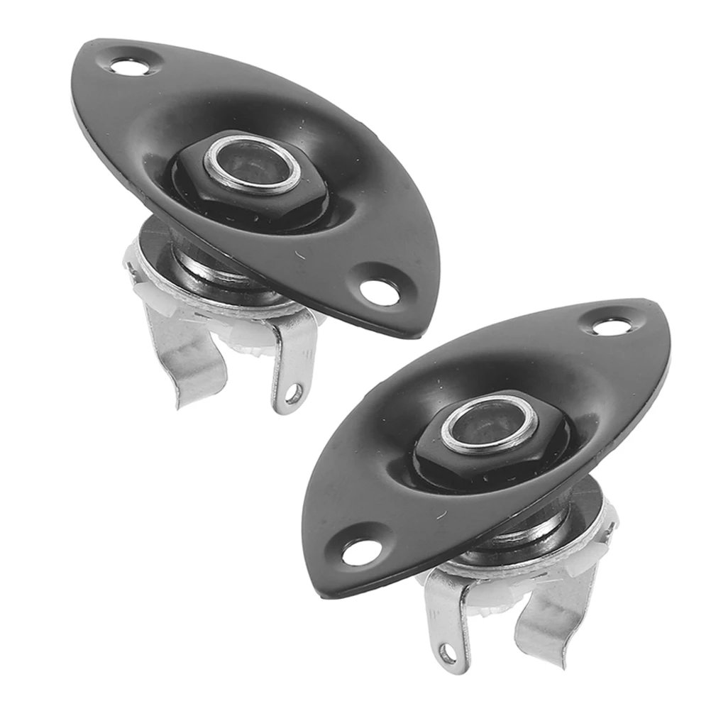 

1 set Guitar Jack Plate Black Electric Bass Input Socket Plates Output Guitar Parts Accessories Electronic