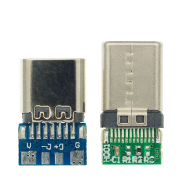 10 sztuk złącza USB 3.1 typu C 24-pinowe gniazdo męskie/żeńskie Adapter do lutowania przewodów i kabli 24-pinowe wsparcie płytki PCB