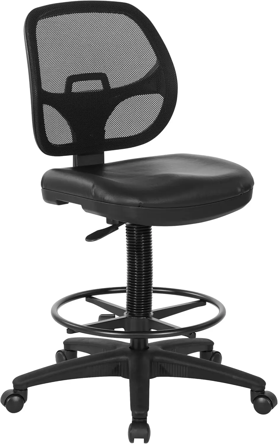 

Office Star Series Deluxe Breathable Mesh Ba Ergonomic Drafting Chair With Lumbar Support And Adjustable Footring, Bla