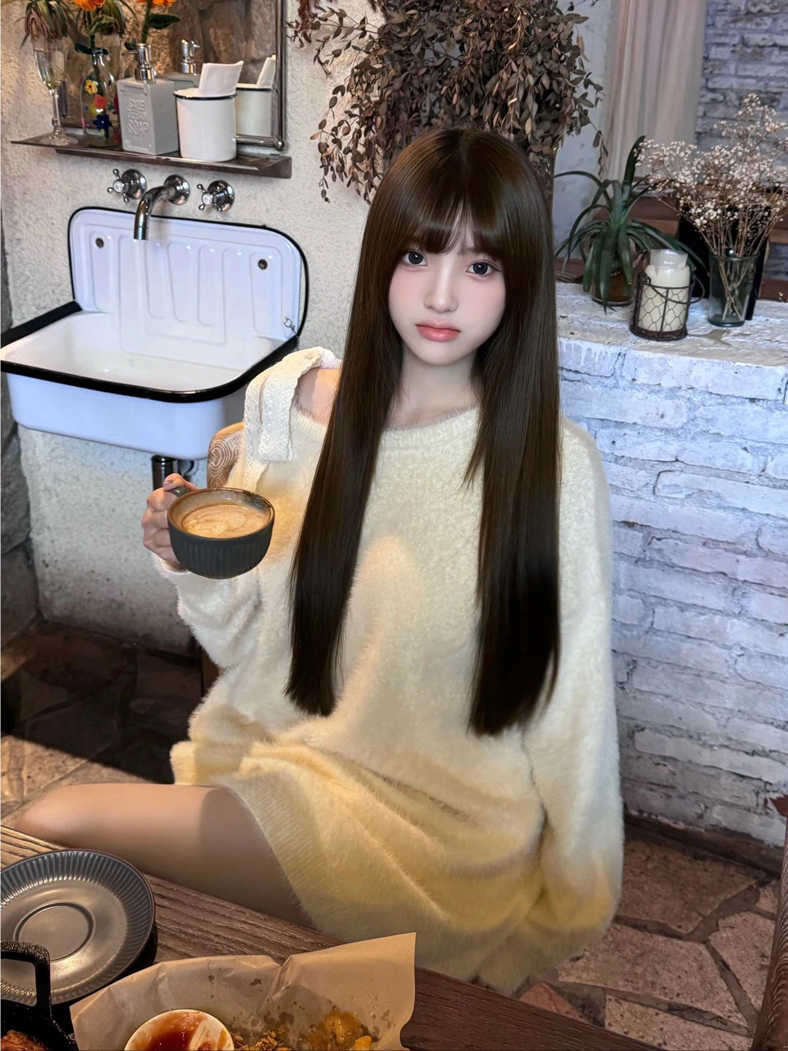 Maglione lavorato a maglia inclinato oulder sciolto Donna Autunno Inverno Design pigro Pullover Camere con nodo bianco Top lungo Sve