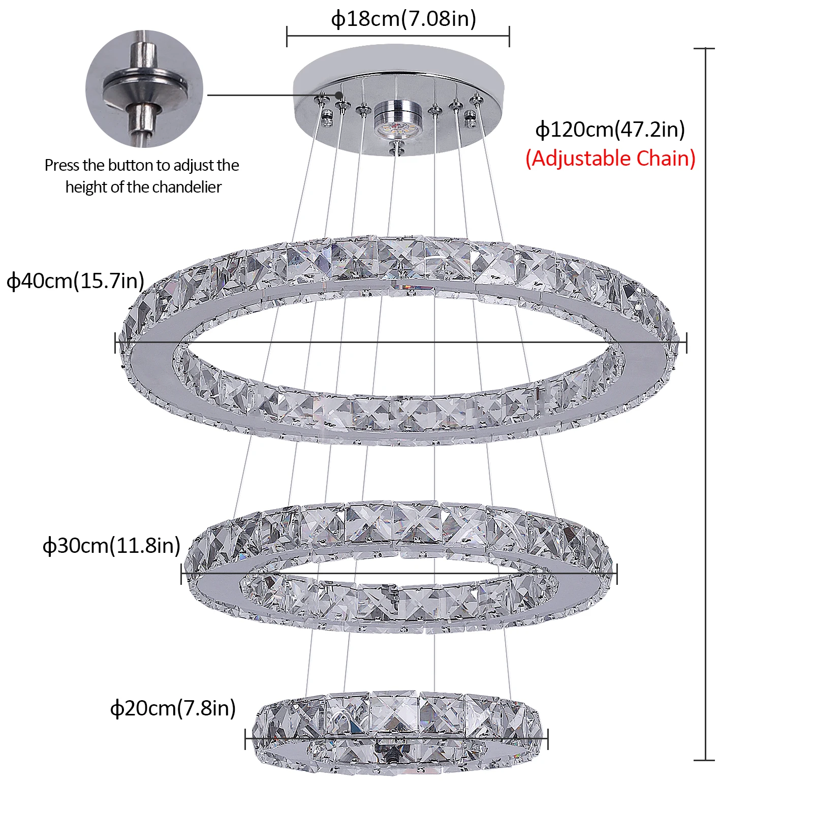 French Luxury Crystal Chandeliers Hall Living Room LED Ceiling Lamp Pendant Ceiling Light Room Kitchen Dining Table Decoration image 3