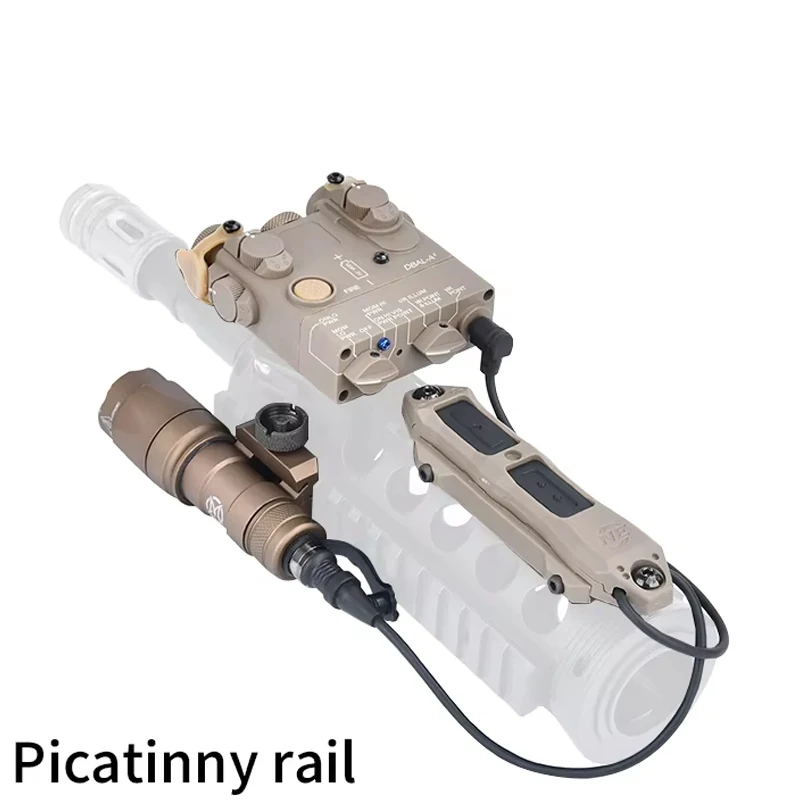 DBAL A2 Red Green Dot Laser Surefi M300 M600 Flashlight Pressure Switch Hunting Airsoft Light For 20mm MLOK KEYMOD Rail view 6