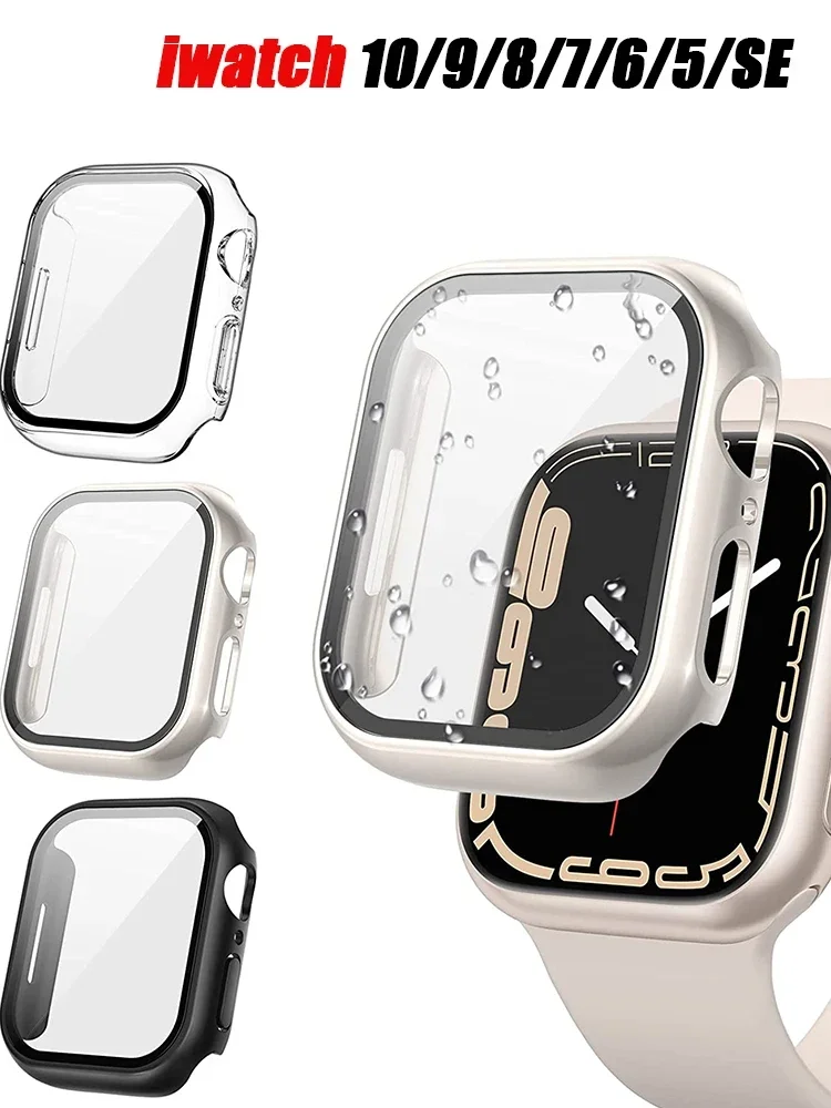 3er-Pack gehärtete Glasabdeckung für Apple Watch Displayschutzfolie 9 8 7 6 5 4 3 SE 40 mm 41 mm 46 mm 45 mm 10 42 mm 38 mm Zubehör