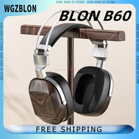 BLON B60 Wired HIFI Headphones Over Ear Wooden Dynamic Driver Gaming Headset Large High-purity Copper Cable Custom Headphones