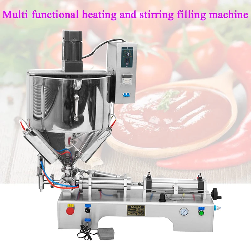 

PBOBP Heating Mixing Hopper Peanut Butter Filler Jam Chilli Sauce Filling Machine Ketchup Sesame Soy Paste Salad Dressing