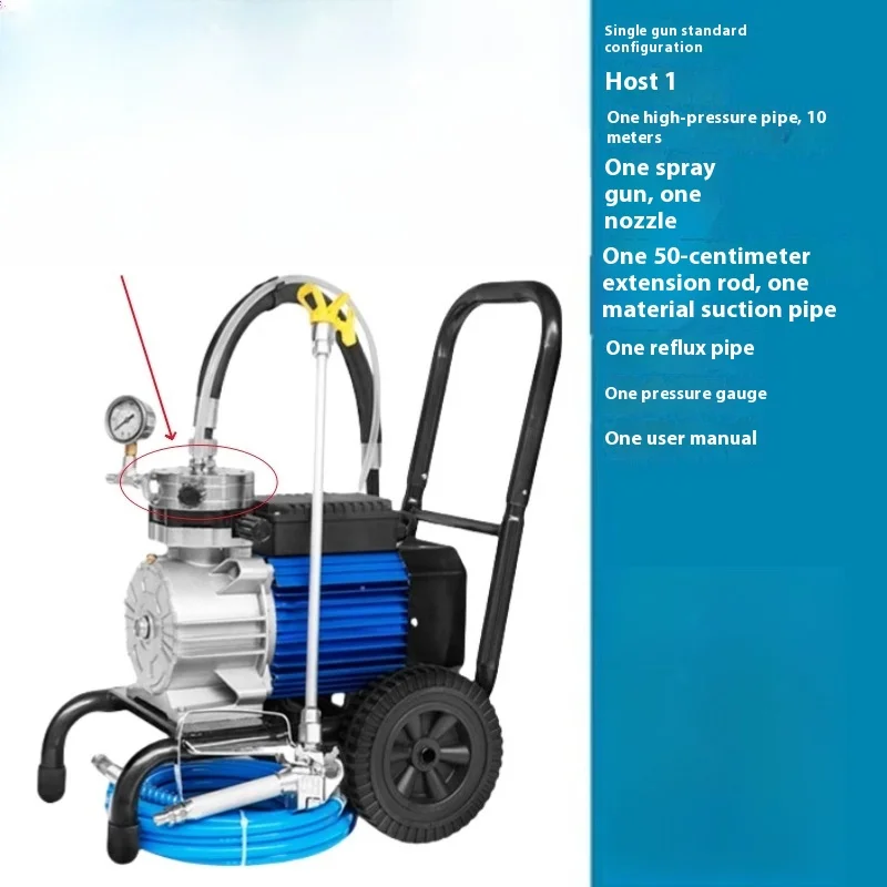 Spruzzatore airless ad alta pressione: verniciatura ad alta potenza con vernice al lattice, piccola macchina a spruzzo elettrica domestica per vernice ad olio, efficiente, facile da usare