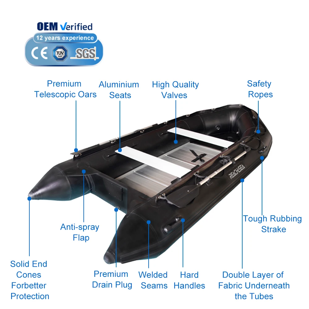 CE في الهواء الطلق المفضلة هيبالون زورق نفخ PVC قارب التجديف قوارب قابلة للنفخ #5