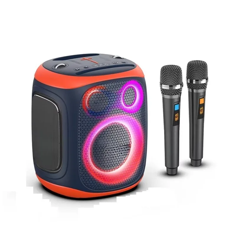 

Party 130 Outdoor Mini Karaoke Speaker With Wireless Microphone 360 Stereo Surround Subwoofer Wireless Speaker