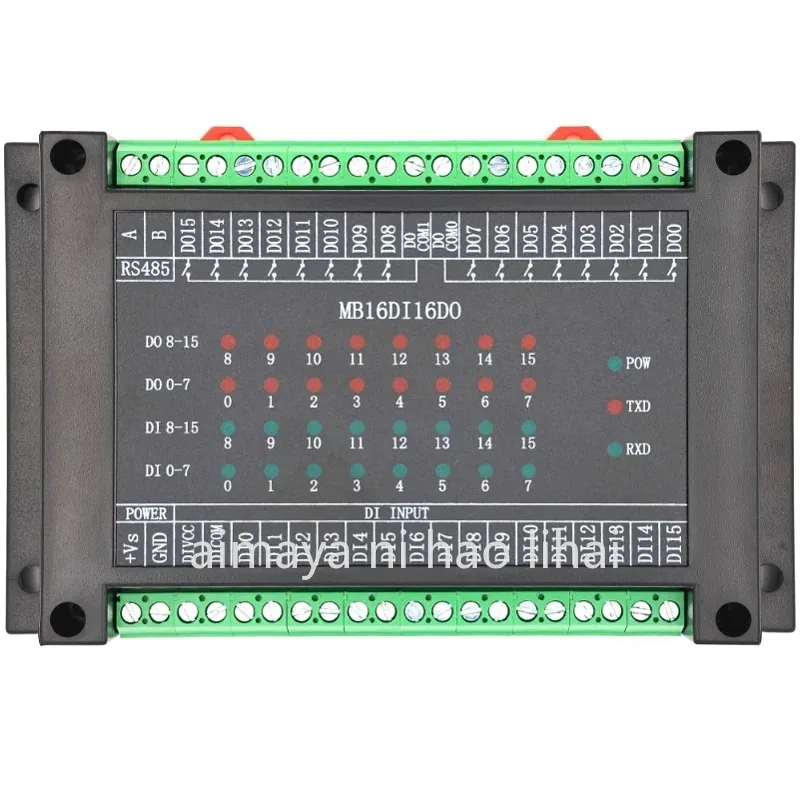 MB16DI16DO 16 canaux commutateur entrée acquisition de données 16 canaux relais module de sortie RS485 MODBUS-RTU communication