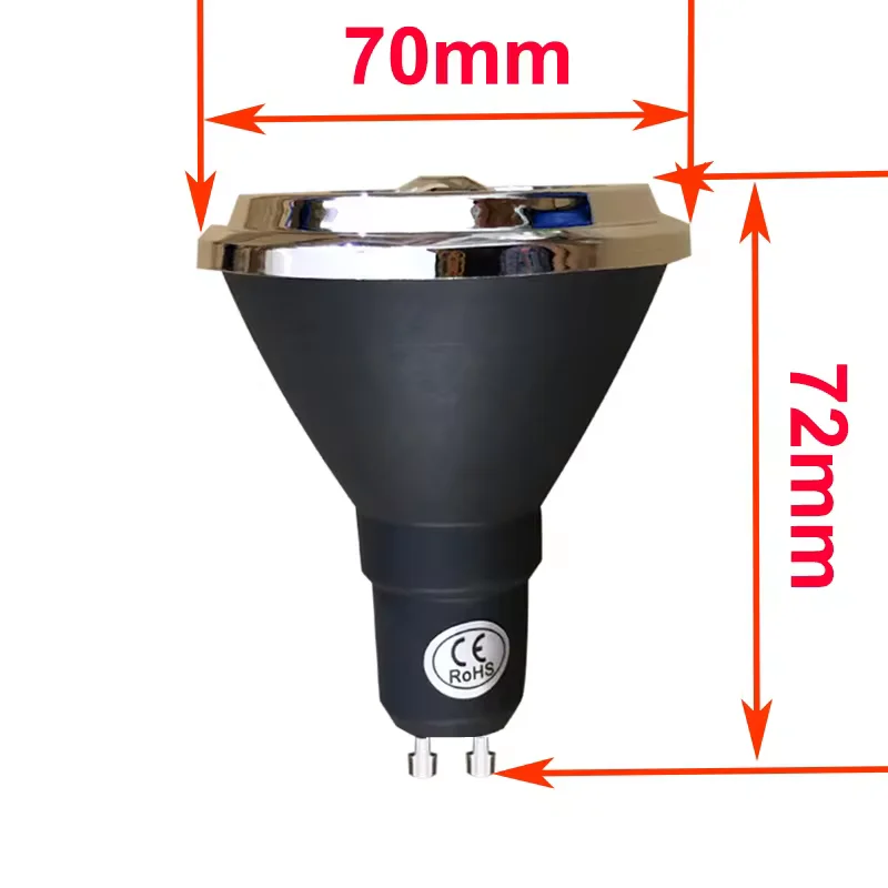 Imagem -04 - Lâmpada de Teto Led Spotlight Regulável Preto Corpo Branco Casa Iluminação Comercial Ar70 7w 10w Gu10 ac 110v 220v 1pc