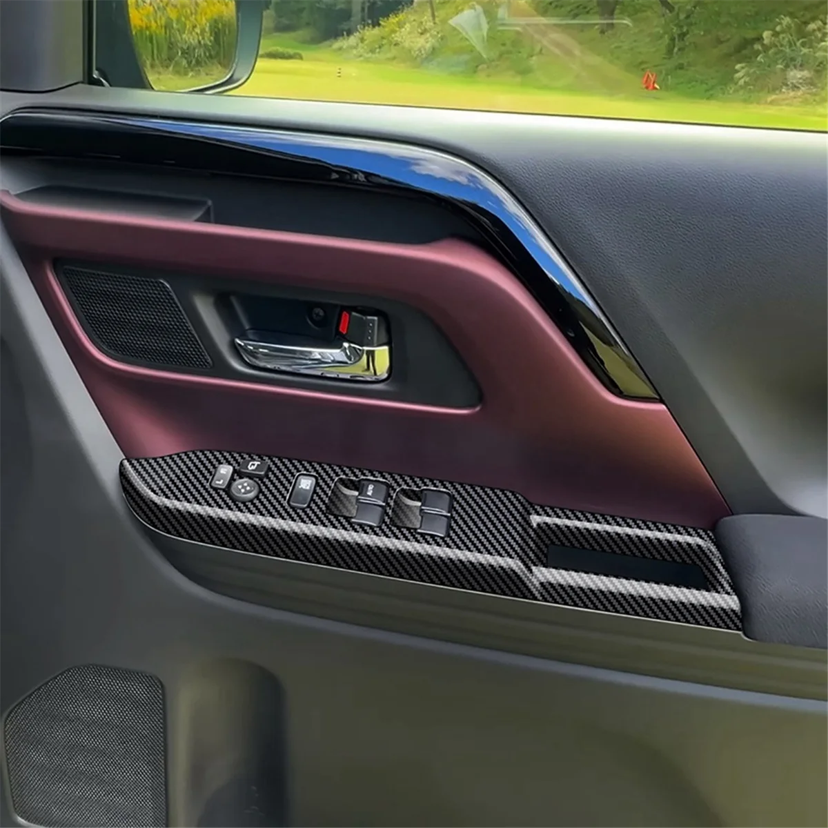 

DGR-eCar Window Glass Lifter Switch Panel Cover for Suzuki SPACIA/SPACIA Custom MK04 Series 2024 RHD Carbon Fiber