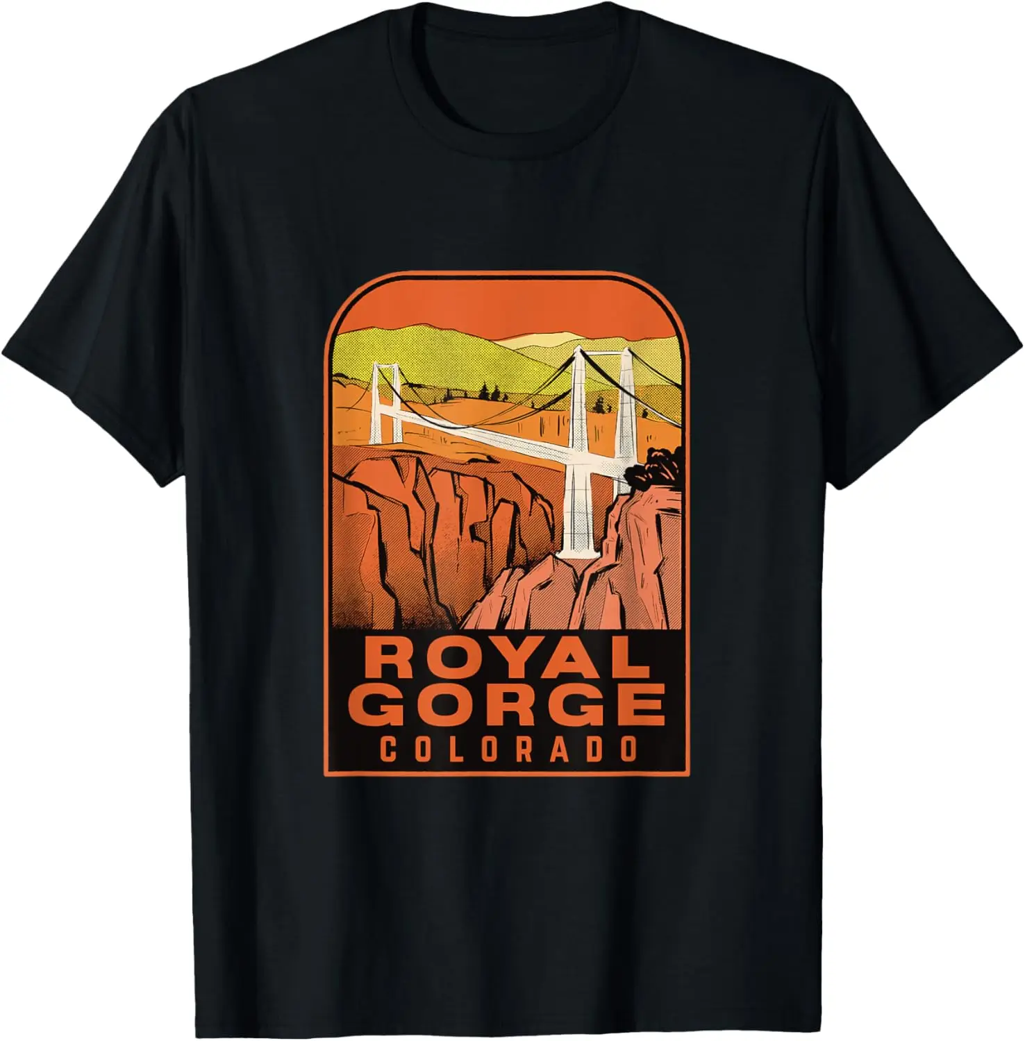 

Винтажная дорожная футболка Royal Gorge Bridge Colorado для мотоцикла