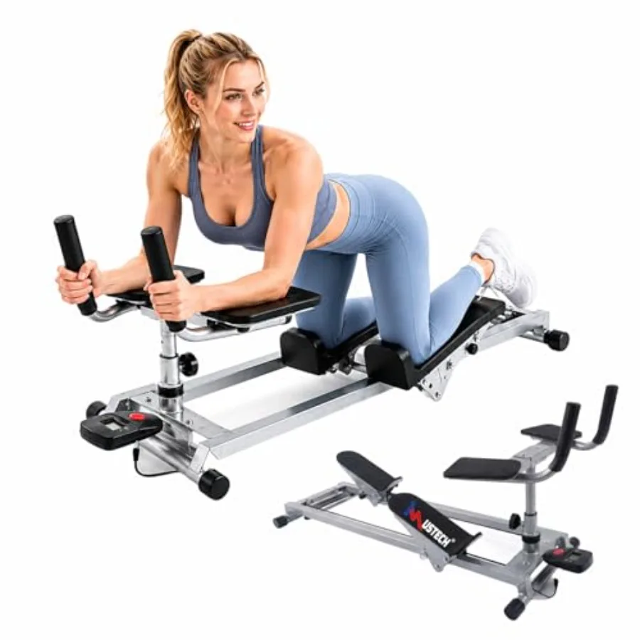 Home gym crawling exercise machine with counter, spine twist and stretch trainer for full body workout, low-impact cardio machi