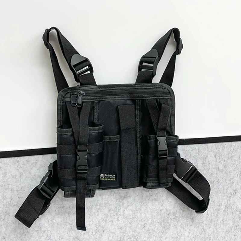 전술 낚시 가슴 가방 Molle 스포츠 여러 포켓 조끼 가방 하이킹 등산 캠핑 배낭 남자 스포츠 사냥 장비 주머니