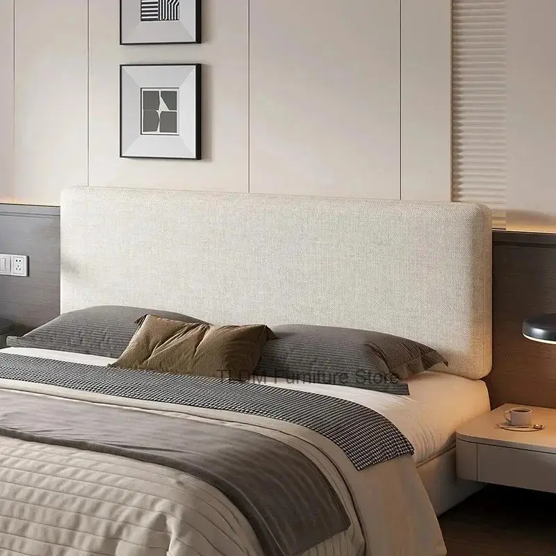 Modern Simple Headboard Apartment Double Shock-resistant Soft Cushion Creative Linen Easy Clean Commercial Hotel Bedroom