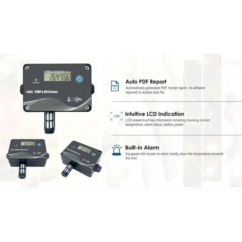 Venta calienteTag08B Sensor de humedad LoRa de largo alcance de 5 km Sensor de humedad inteligente