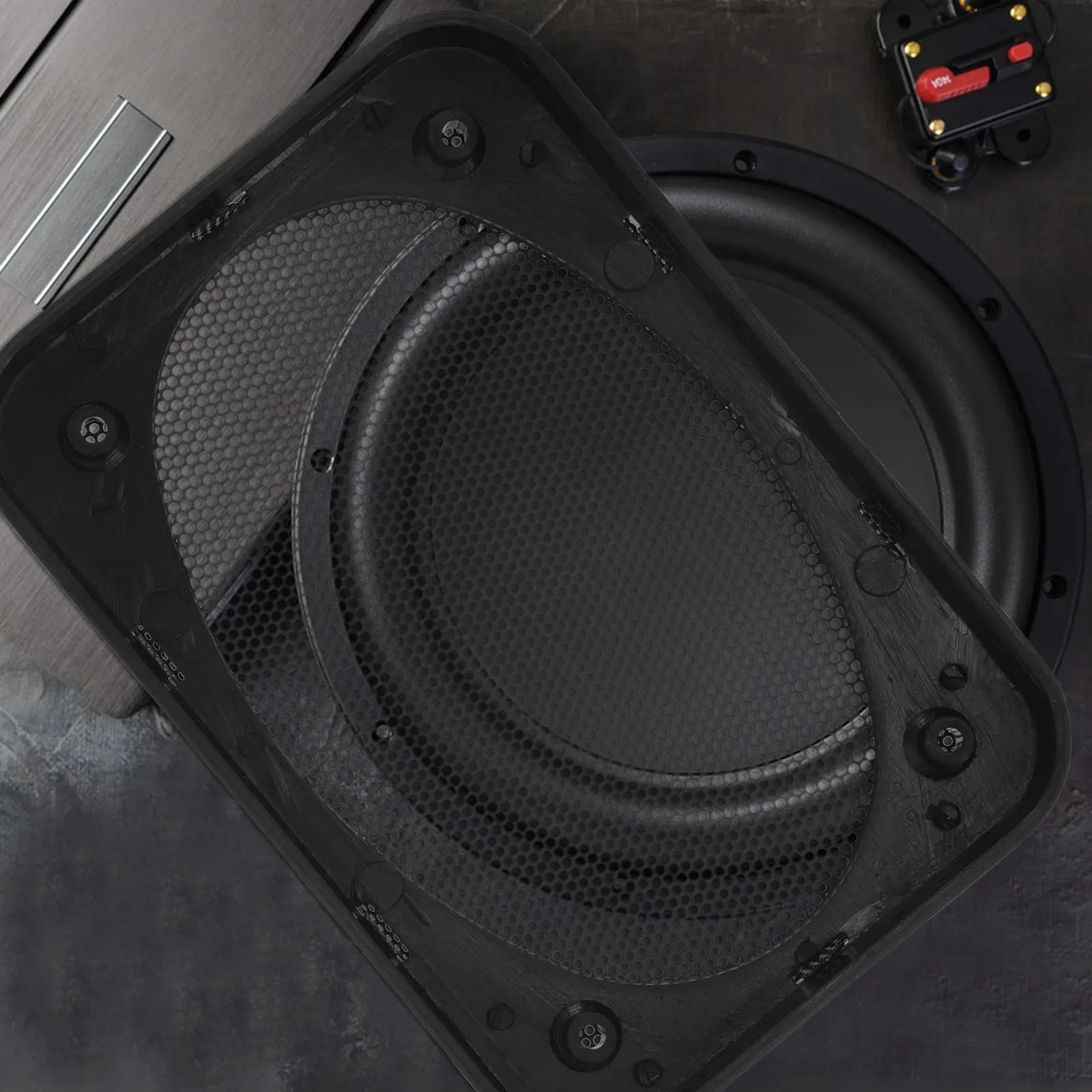 2Pcs Car Speaker Grille Covers Metal Mesh Universal Subwoofer Dust Cap Speaker Woofer Protective Grill Horn Guard Decorative