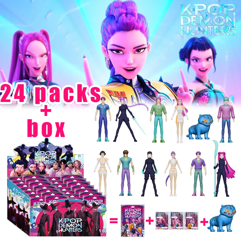 

24 шт./компл. Kpop Devil Hunter слепая коробка экшн Дерпи Тигр Руми Мира Zoey Sussy кукла фанат подарки подарки на день рождения и Рождество
