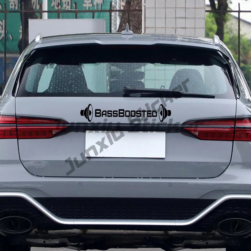 Car Styling Funny BassBoosted Bass Boosted Car Vinyl Decal Body Stickers PVC Vinyl Decal Car Accessory