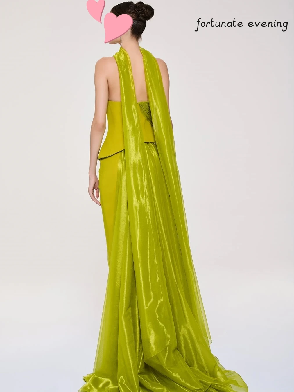 Robe de soirée en organza vert doux, élégante, vintage, sexy, ruban personnalisé, occasion formelle, Rh, fête, quelque soit