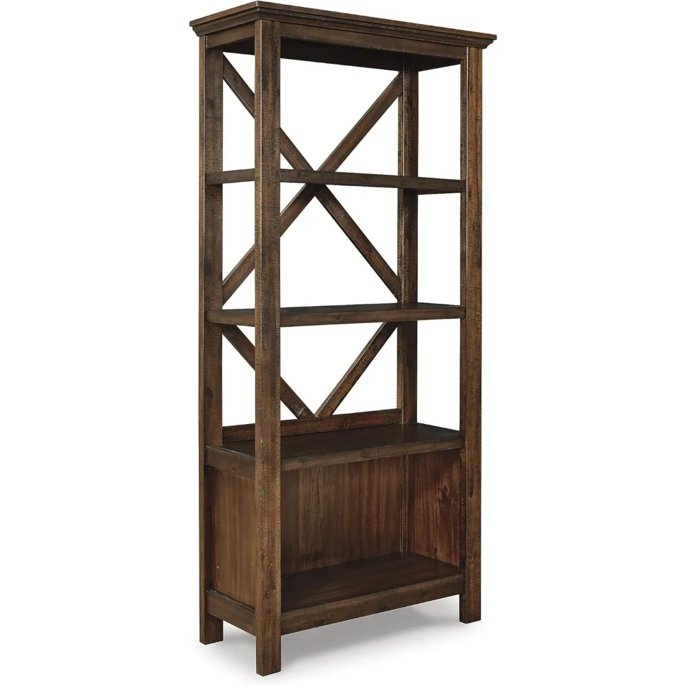 Baldridge-Estantería rústica de 78 ", 4 estantes, color marrón desgastado