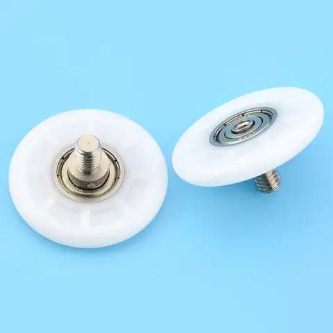 5pcs M5x35x5mm/M6x35x5mm 고품질 델린/POM 유리 슬라이딩 롤러 휠 샤워 룸 라운드 타입 슬라이딩 롤러 휠 풀리