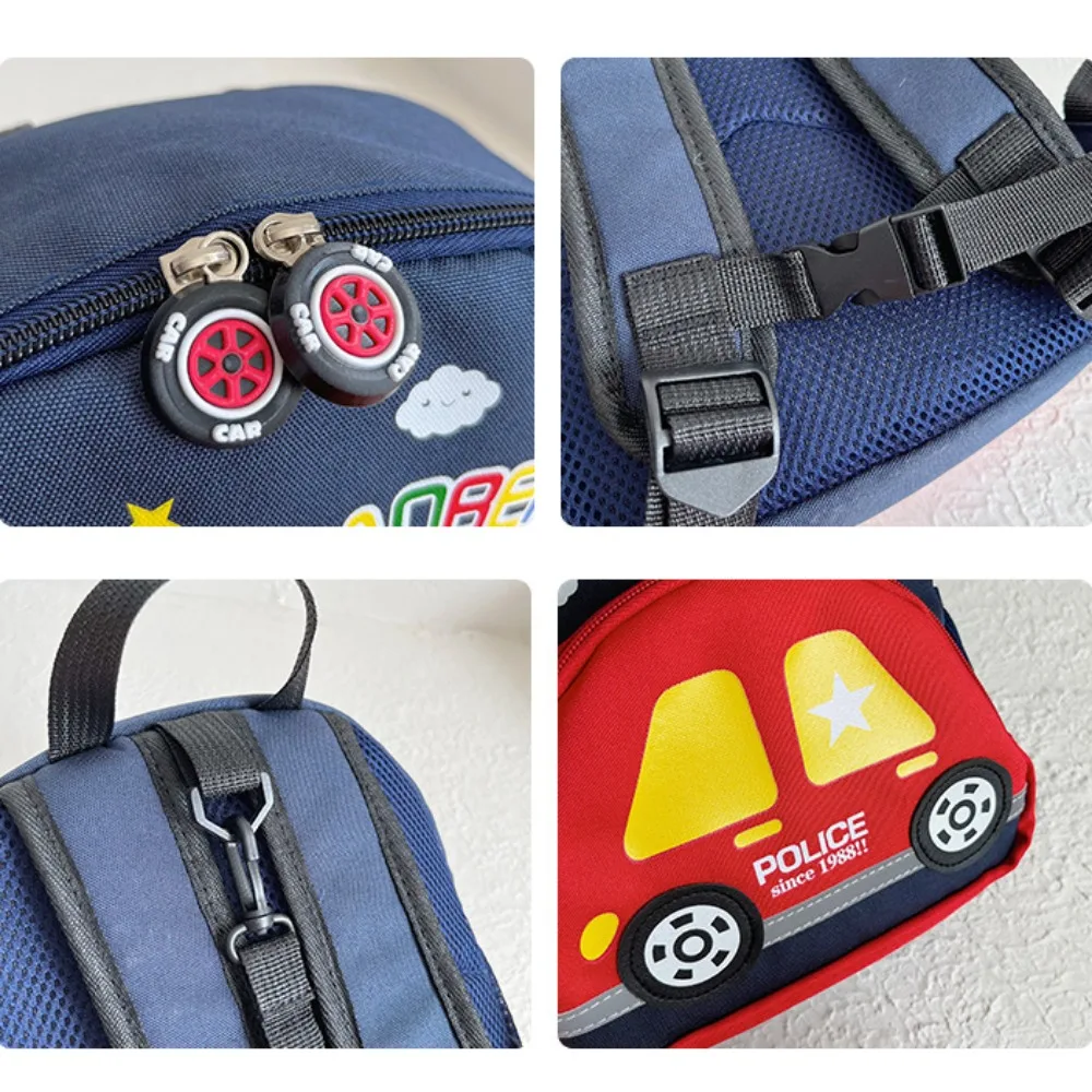 Cute Children School Bags 3D Cartoon Car Backpack Anti-lost Girls Boys Kindergarten Schoolbags for Kids 0-3 and 4-6 Years Old