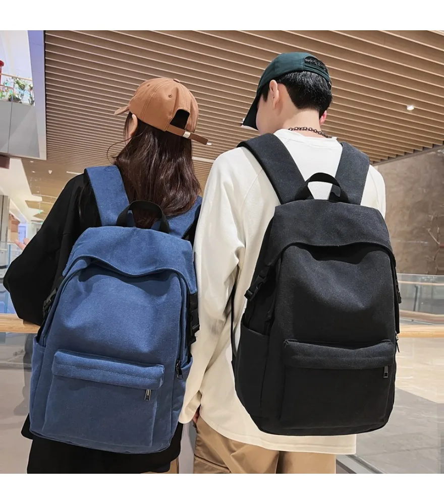 

Solid color fashion nylon backpack women's schoolbag women's high school lightweight backpack women's college backpack