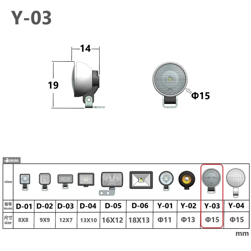 1 Paar 15mm runder Scheinwerfer vorne/hinten Suchscheinwerfer für 770 rc Raupen wagen trx4 tamiya rc LKW Kipper s