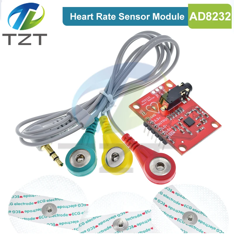 TZT Muscle signal sensor EMG Sensor Ecg module AD8232 ecg measurement pulse heart ecg monitoring sensor kit for Arduino UNO R3